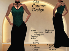 "GCD" Marsha Rhinestone Gowns Green