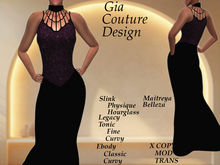 "GCD" Marsha Rhinestone Gowns Purple