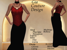 "GCD" Marsha Rhinestone Gowns Red
