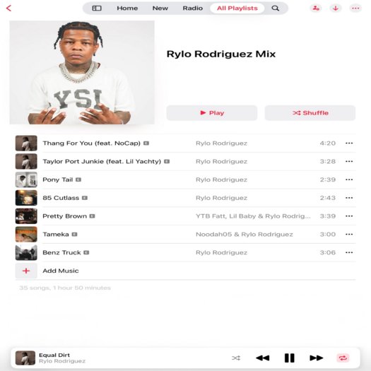 Music HUD Unpacker - Rylo Rodriguez Playlist