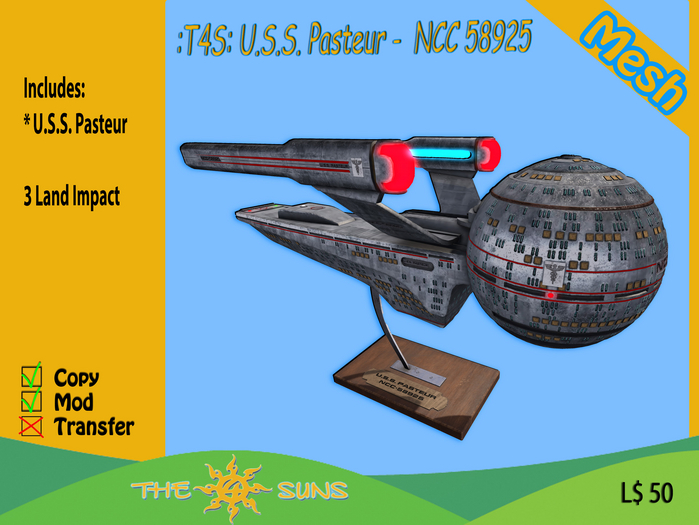 :T4S: U.S.S. Pasteur -  NCC 58925