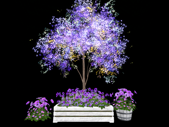 MC Spring Time Floral Planter Purple Set