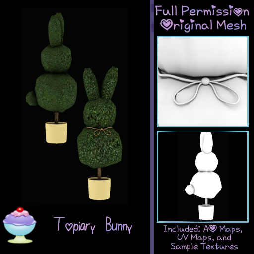 [Sherbert] Full Perm Topiary Bunny (ADD)