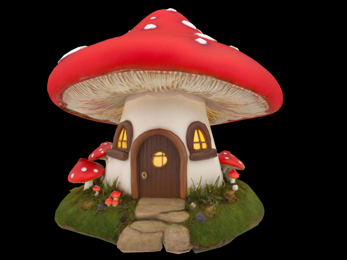 HB: Toadstool Mushroom Cottage prop Statue FuLL PERM