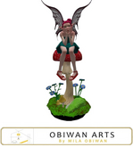 Fairy on Mushroom Figurine