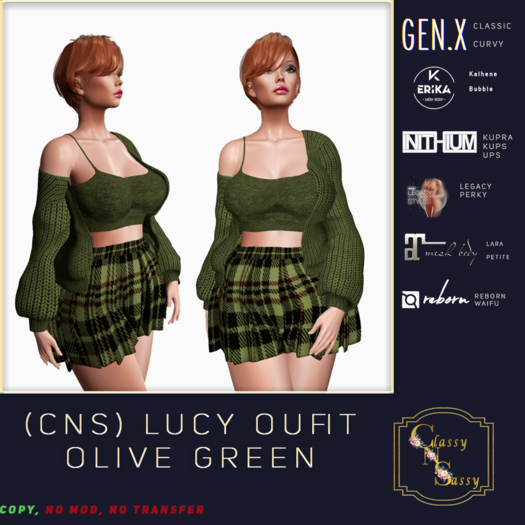 (CNS) Lucy Outfit  Olive Green
