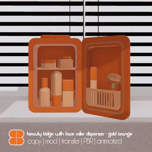 8 Beauty - Mini Fridge GOLD ORANGE
