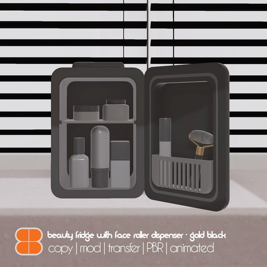 8 Beauty - Mini Fridge GOLD BLACK