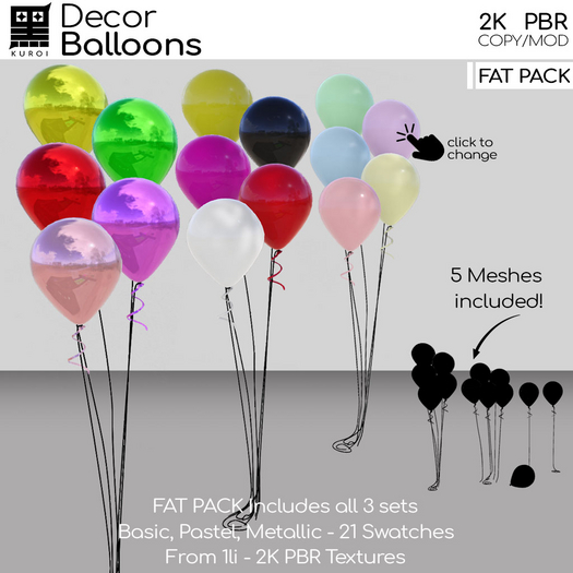 Kuroi - Balloons FAT PACK