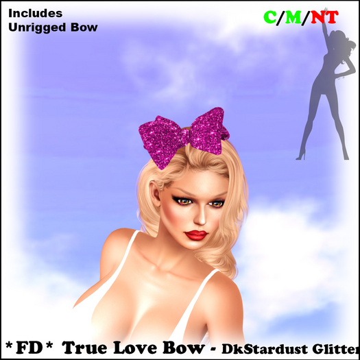 *FD* True Love Bow [Boxed] DkStardust Glitter