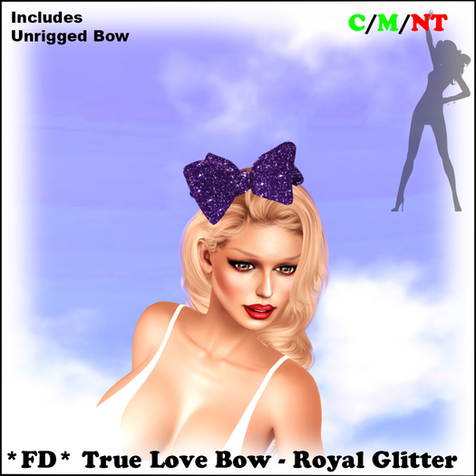 *FD* True Love Bow [Boxed] Royal Glitter