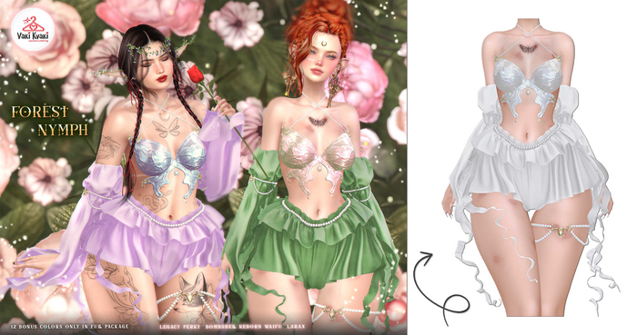 Shorts white VAKI KVAKI ~ *Forest Nymph*