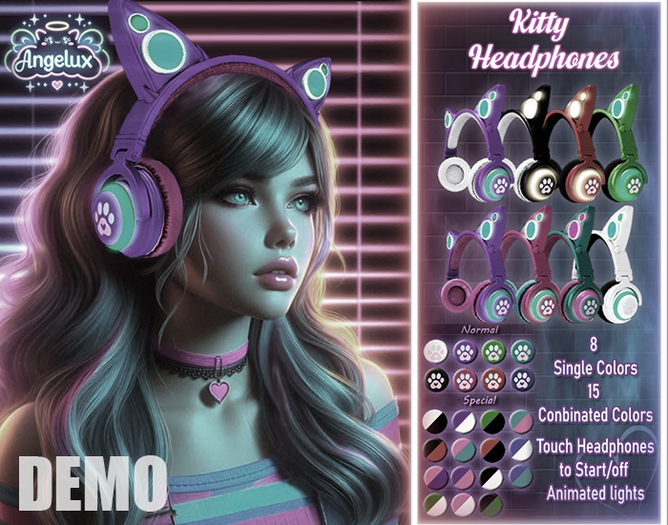 *Angelux* Kitty Headphones DEMO