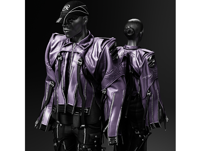 [R8TERZ] Kenji Set Oversized Jacket Light Purp