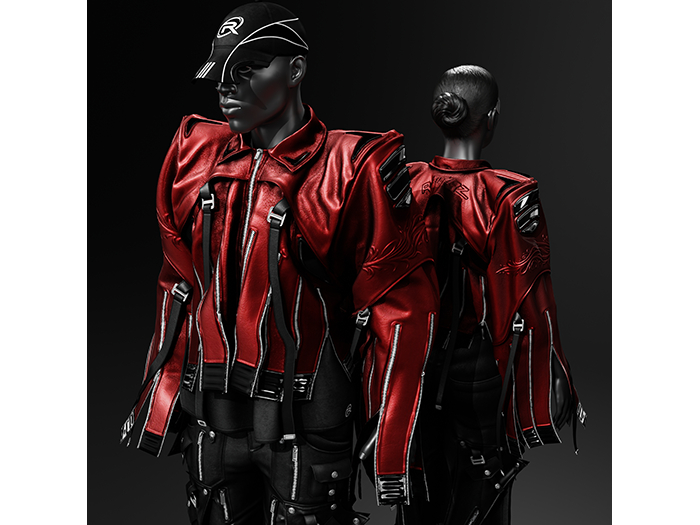 [R8TERZ] Kenji Set Oversized Jacket Red