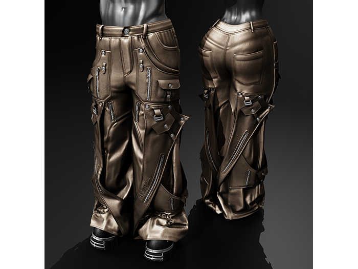 [R8TERZ] Kenji Set Oversized Tech Pants Khaki