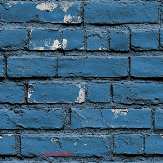 Painted Blue Seamless Brick Wall Texture