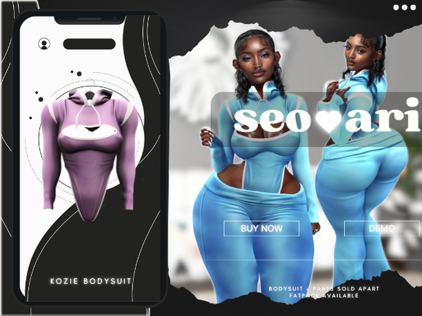 seoari . Kozie Bodysuit Lilac - [ADD]