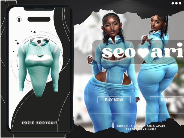 seoari . Kozie Bodysuit Turq - [ADD]