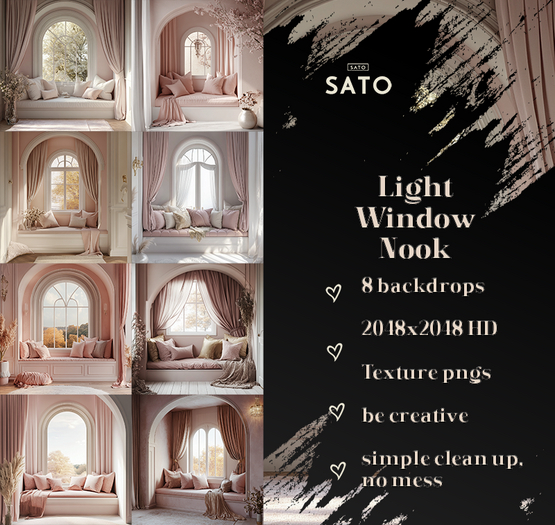 SATO - Light Window Nook backdrops (UNPACK)