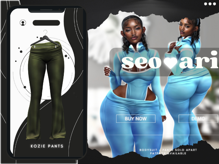 seoari . Kozie Pants Olive - [ADD]