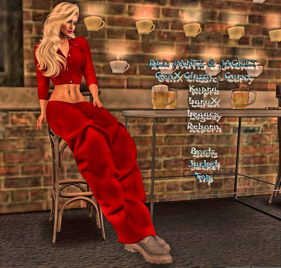 RED PANTS & JACKET
