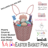 KL Bunny Basket  Pink
