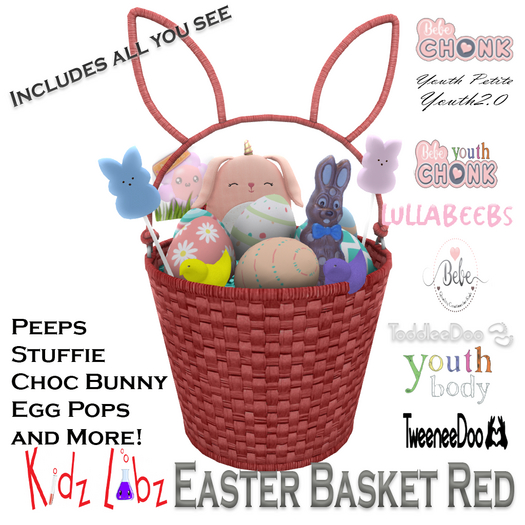 KL Bunny Basket Red