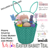 KL Bunny Basket Teal