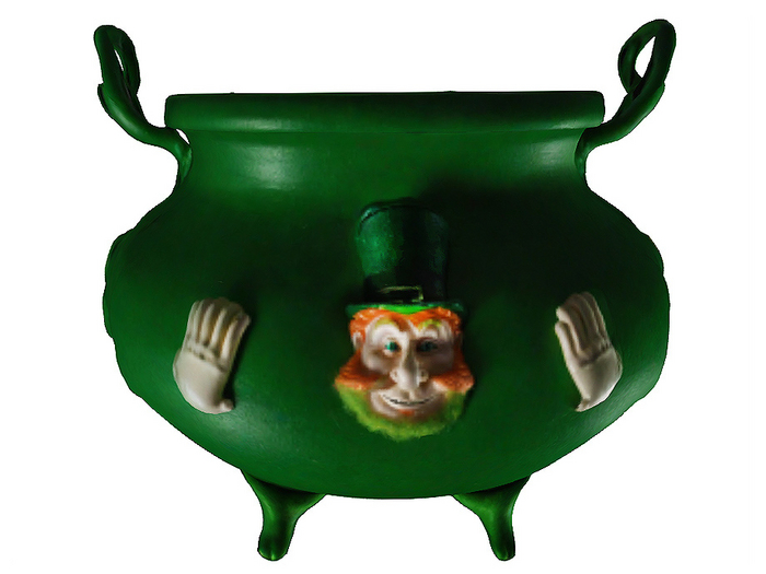 St. Patrick's Day Leprechaun Empty Pot