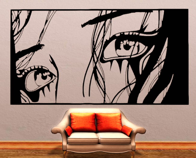 Wand Aufkleber Gesicht