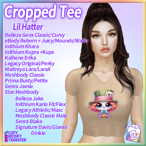 ~TL~ Lil Hatter Cropped Tee 2.0