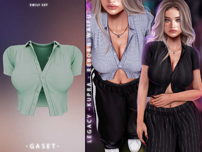 GASET - AQUA EMILY TOP