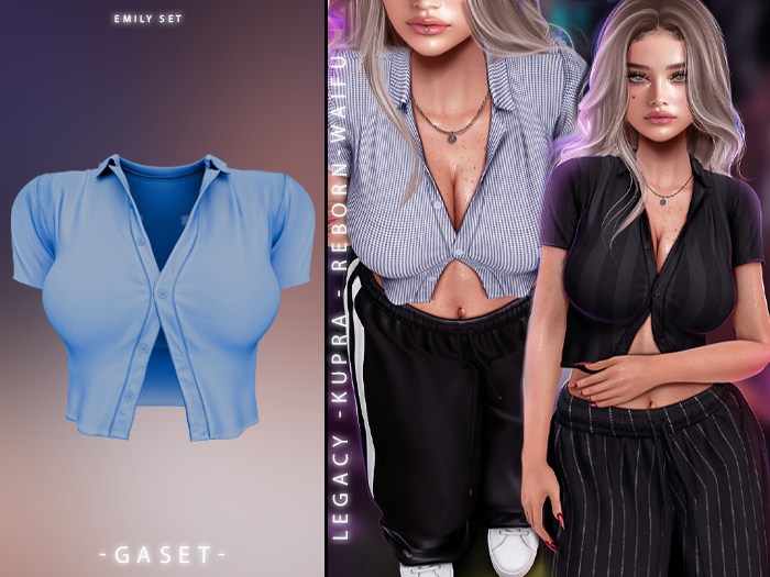GASET - BLUE EMILY TOP