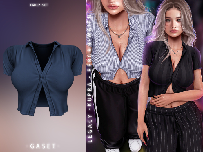 GASET - NAVY EMILY TOP