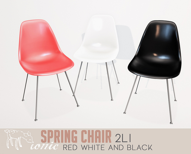 9 ionic : Spring chair (red, white,black) with sits AT HOME 