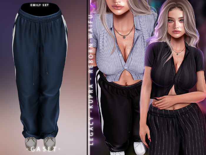 GASET -NAVY STRIPES V11 EMILY PANT