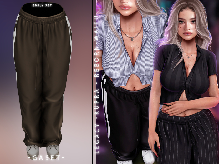 GASET - BROWN STRIPES V12 EMILY PANT