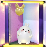 **O::U::T** LIGHT BUNNY  GOLD BALLOON PFR 