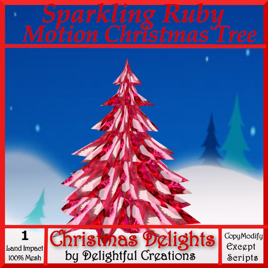 Sparkling Ruby Motion Christmas Tree