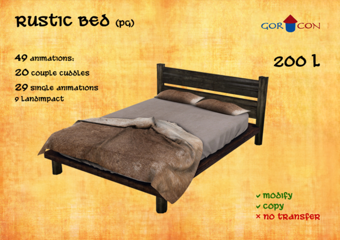 Rustic Bed (PG) BOXED