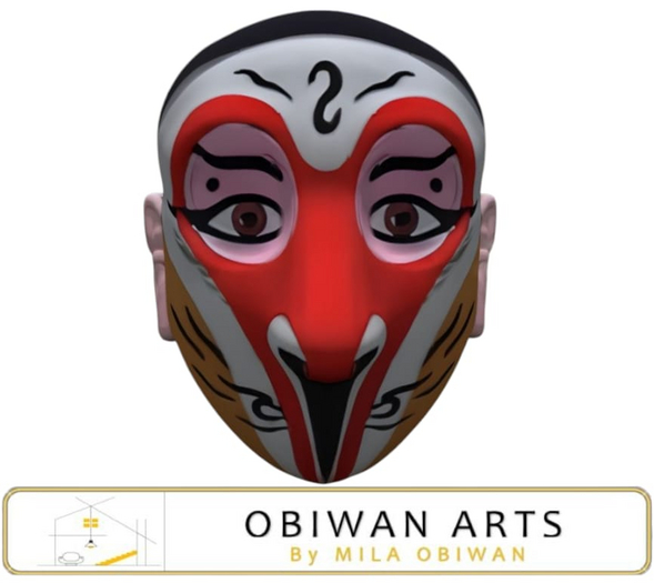 Red Tiger Spirit  Ceremonial Mask