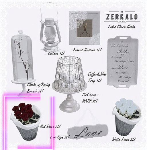 [ zerkalo ] Faded Charm - Red Roses