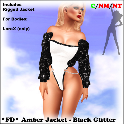*FD* Amber Jacket [Boxed] Black Glitter