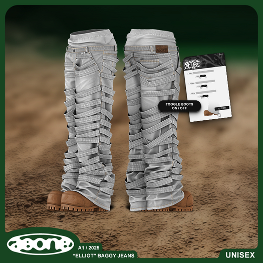 [A1] "Elliot" baggy jeans - WHITE