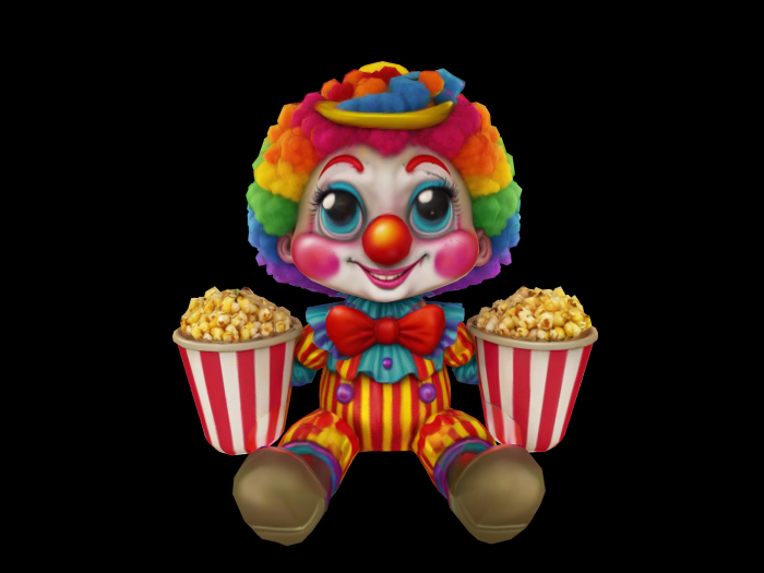 HB: Clown & Popcorn Statue FuLL PERM