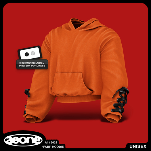 (aeone) "Fabi" hoodie - PERSIMMON