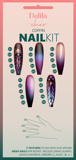 Dalila Cher Coffin Nail Kit
