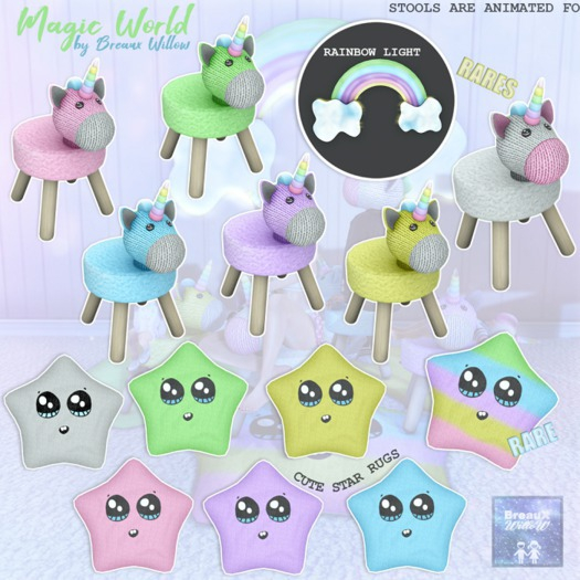 Breaux Willow ~ Magic Star Rug - Blue