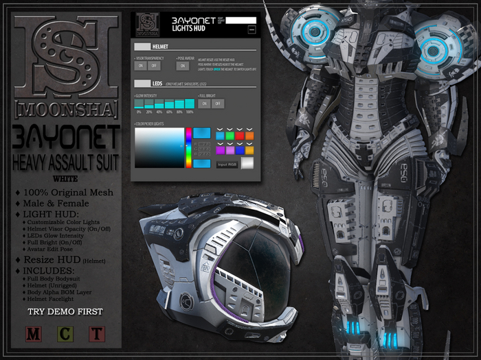 [MoonSha] Bayonet Heavy Assault Suit - White
